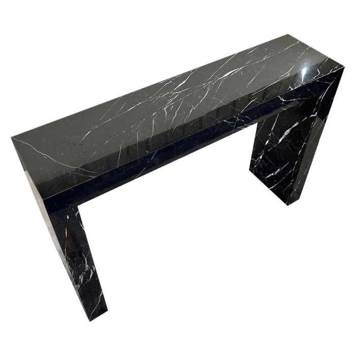 Toros Black Marble Rectangular Console Polished (W)12" (L)40" (H)30"