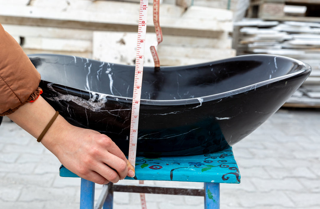 Toros Black Marble Above Vanity Gondola Design Bathroom Sink