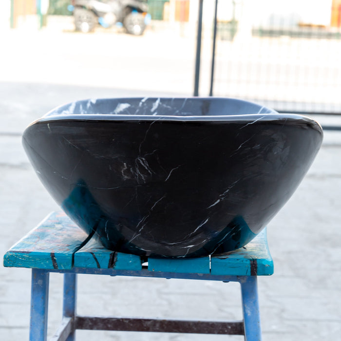 Toros Black Marble Above Vanity Gondola Design Bathroom Sink