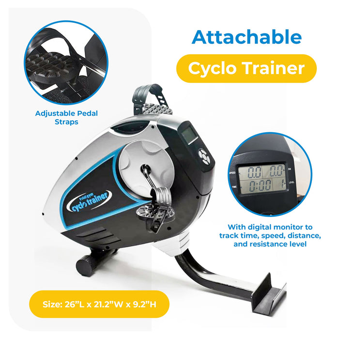 Total Gym Attachable Cyclo Trainer w/ Digital Monitor for Home Workout Machines