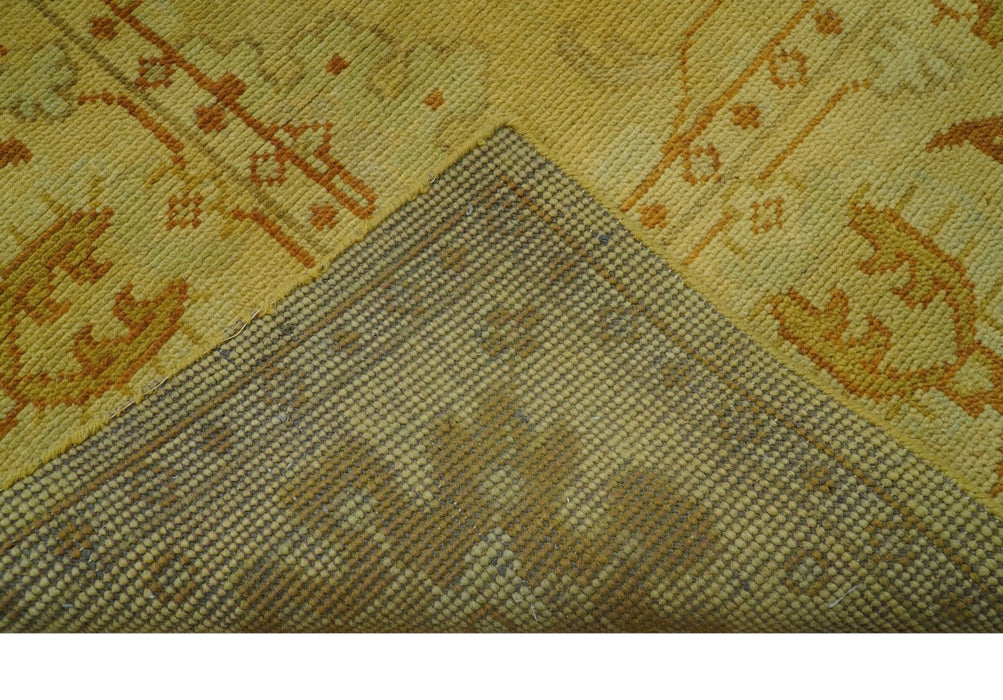 Traditional Design Antique beige and rust 8x10 Hand Knotted Wool Area Rug