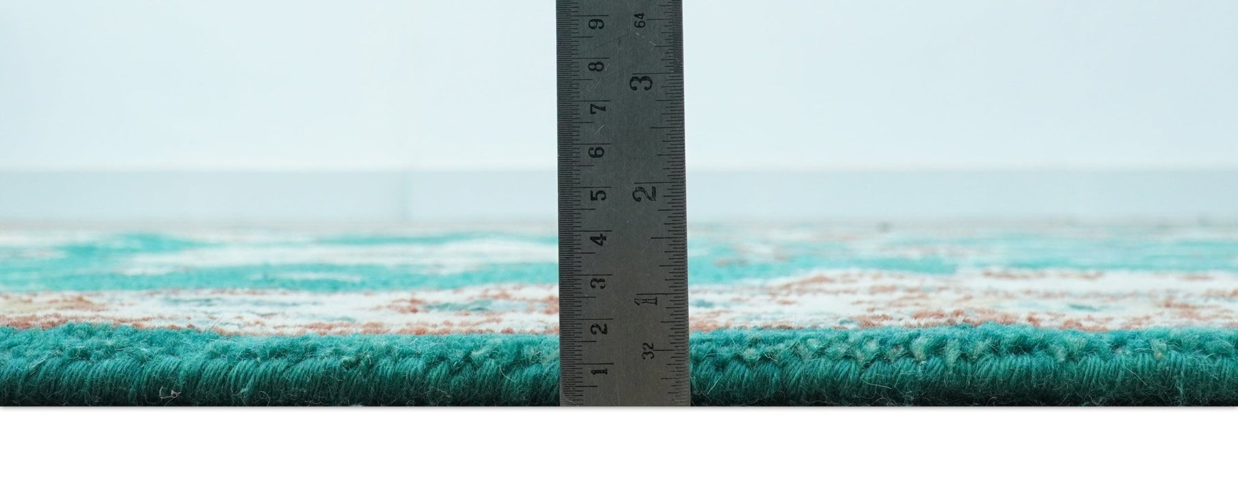 Traditional Design Teal Hand knotted 4x6 Wool Area Rug