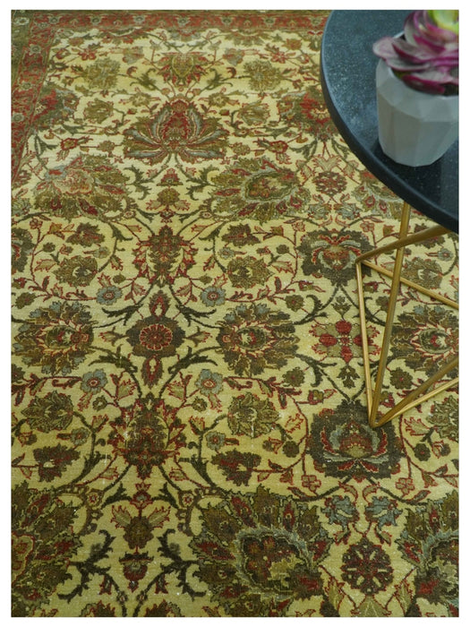 Traditional Fine Serapi Design Beige And Brown Hand Knotted 8x10 Wool Area Rug