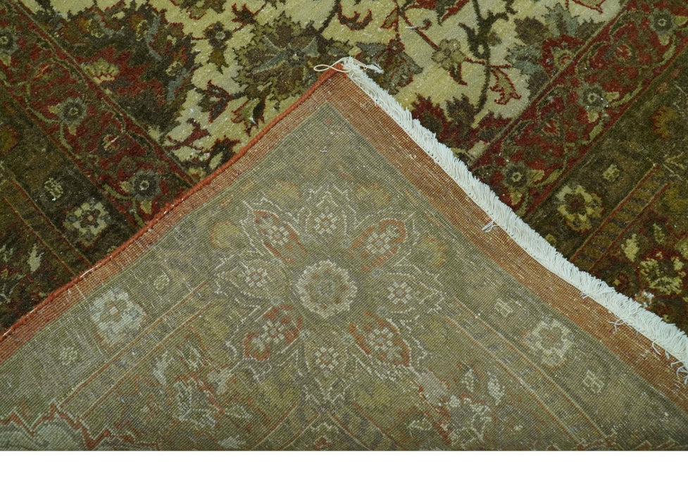 Traditional Fine Serapi Design Beige And Brown Hand Knotted 8x10 Wool Area Rug