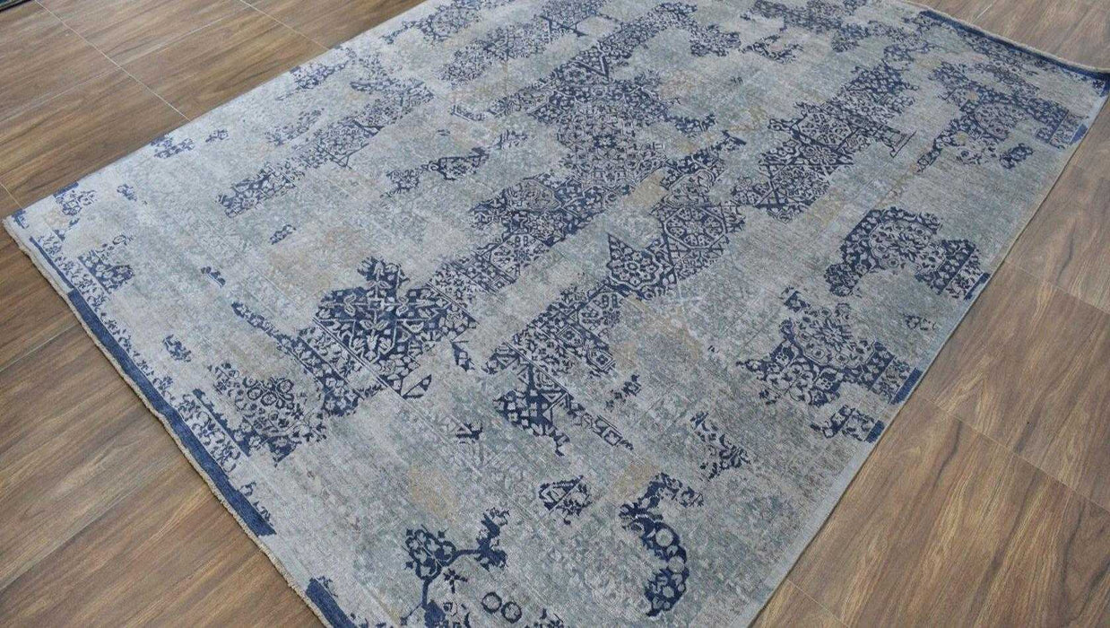 Traditional Handmade Silk and Wool  8x10 Area Rug | TRD1635810