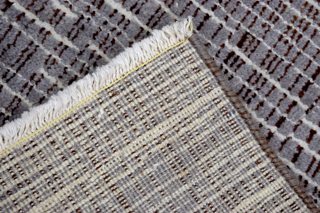 Blue and Silver Traditional Handmade Wool & Viscose 2x3 Area Rug | TRD154523
