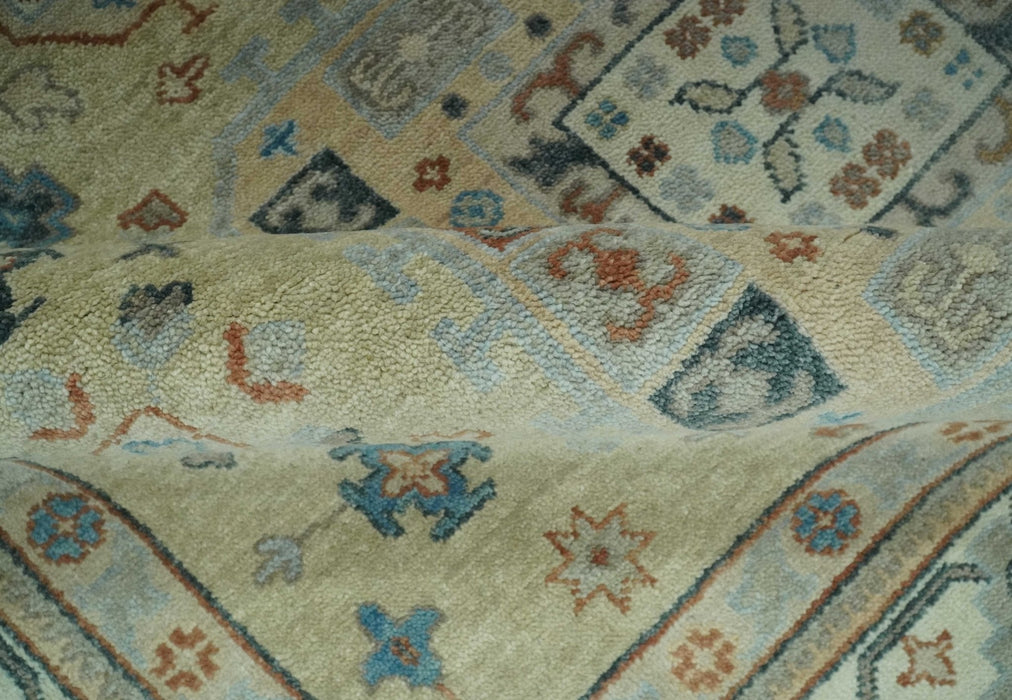 Traditional Mamluk Design Beige and Ivory Hand Knotted 8x10 wool area rug