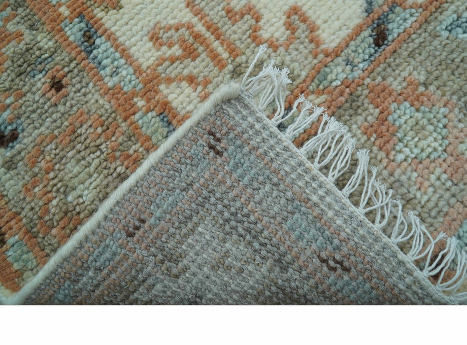 Traditional Turkish Design Beige 4x6 Hand knotted Wool Area Rug