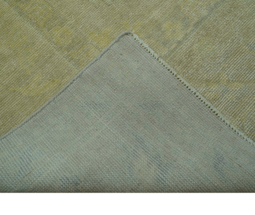 Traditional Turkish (Oushak) Design Gold And Gray Hand Knotted 8x10 Wool Area Rug