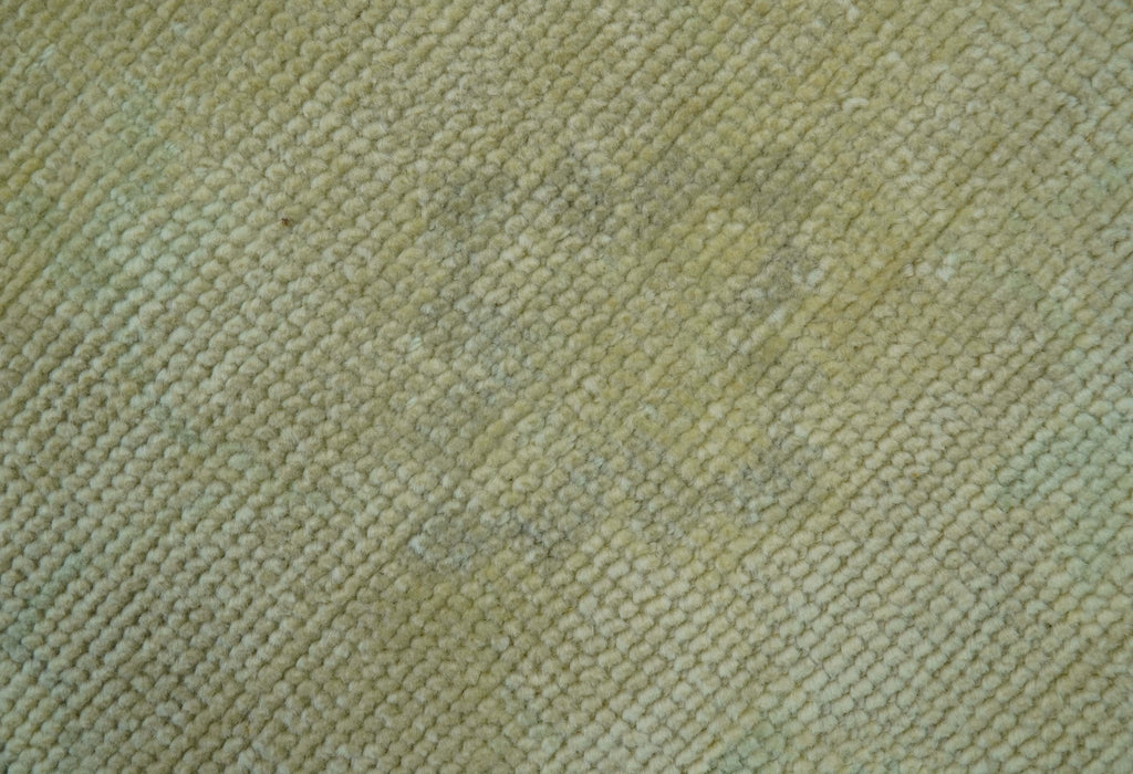 Traditional Turkish (Oushak) Design Gold And Gray Hand Knotted 8x10 Wool Area Rug