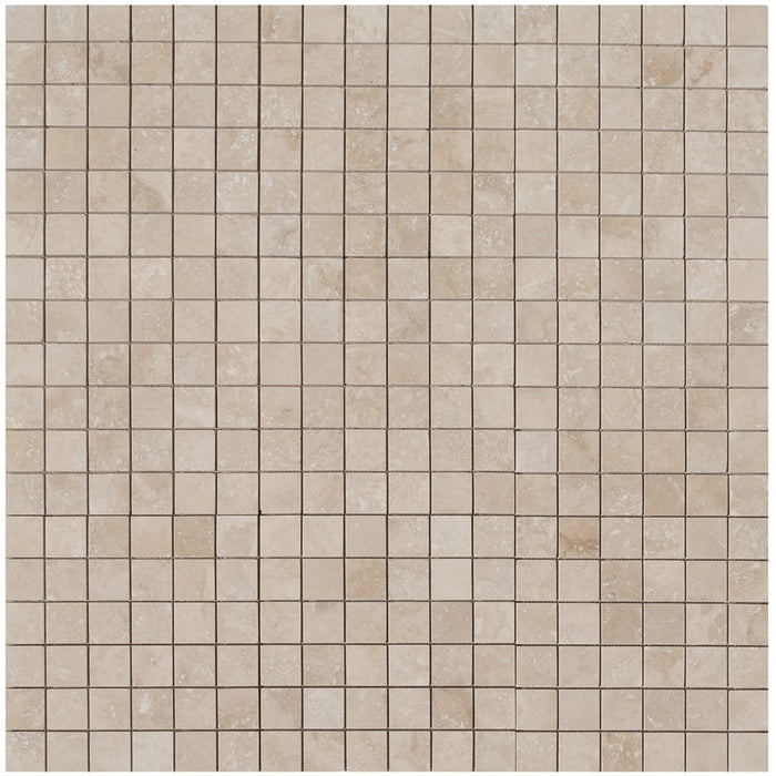 Light Beige Travertine Honed Mosaic Floor and Wall Tile - Livfloors Collection