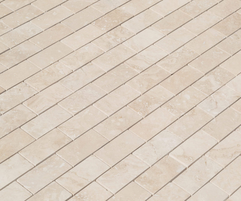 Light Beige Travertine Honed Mosaic Floor and Wall Tile - Livfloors Collection