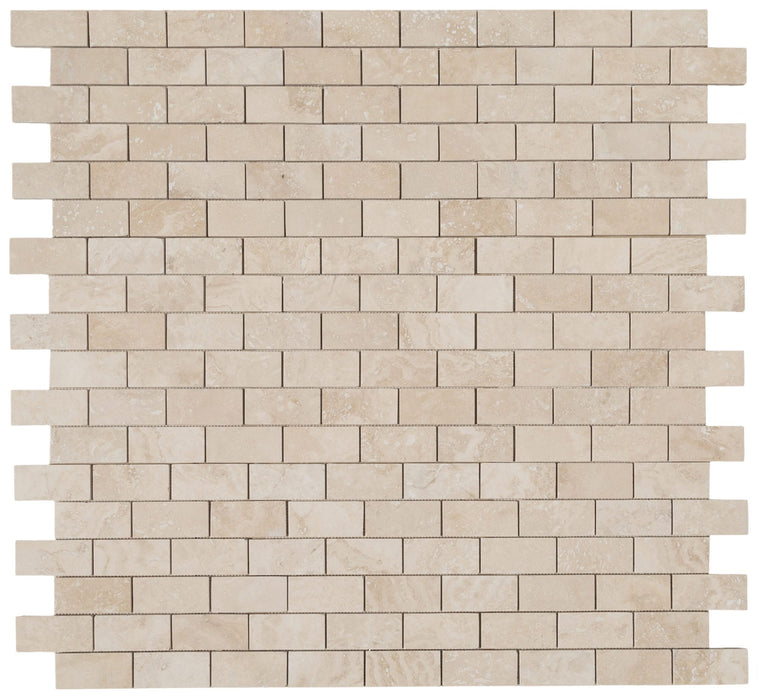 Light Beige Travertine Honed Mosaic Floor and Wall Tile - Livfloors Collection