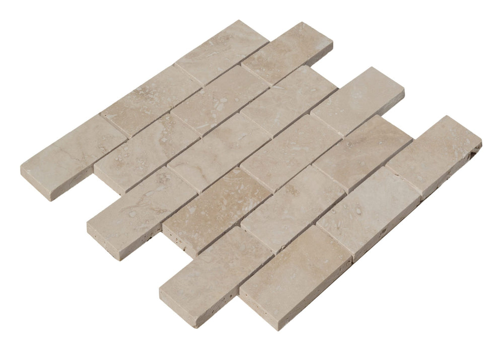 Light Beige Travertine Honed Mosaic Floor and Wall Tile - Livfloors Collection