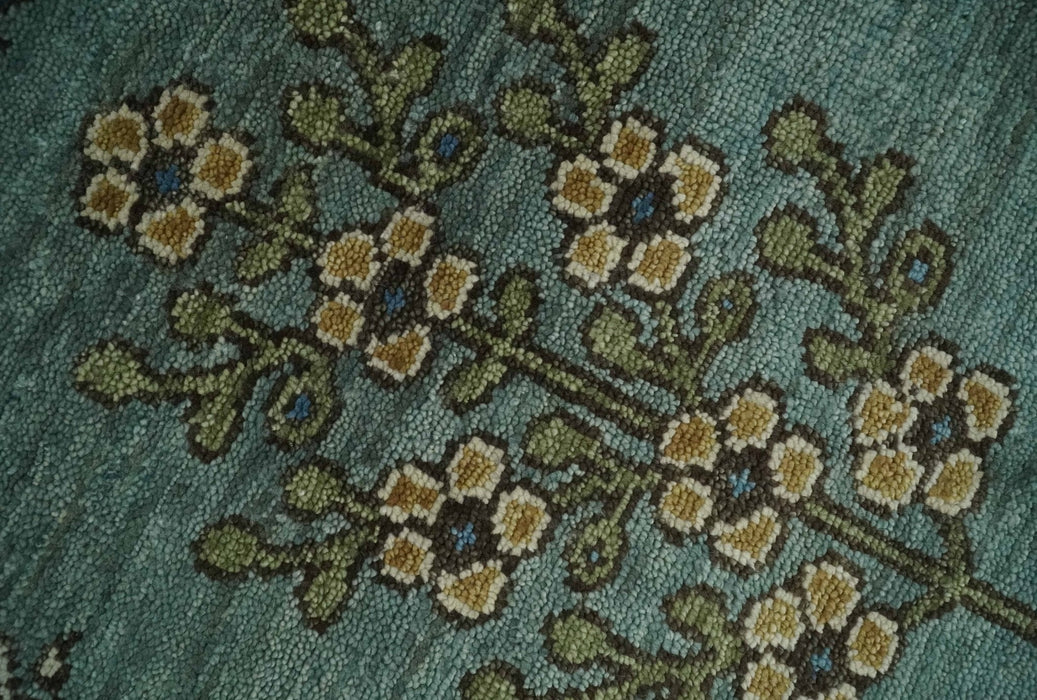 Tree of Life Green Traditional Hand Knotted Turkish Design Multi Size Wool Area Rug