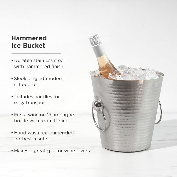 Irving Stainless Steel Hammered Ice Bucket