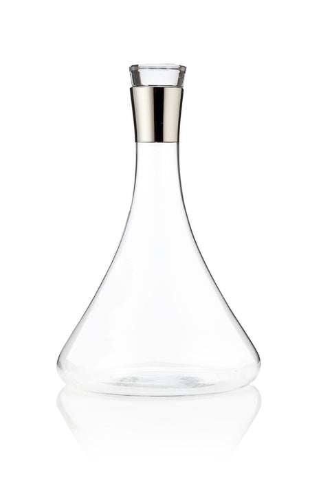 Irving Chrome-Rimmed Crystal Decanter