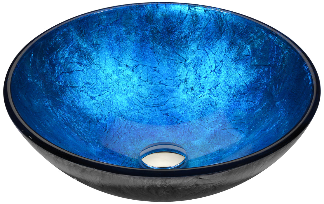 Arc Series Vessel Sink in Frosted Blue