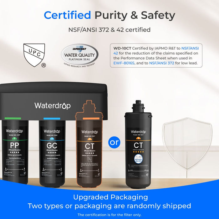 3-stage Under Counter Direct Connect Filtration System Waterdrop TSA