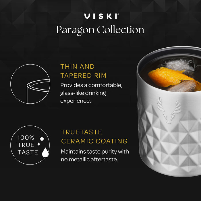 Paragon Stainless Steel Rocks Tumbler in Obsidian