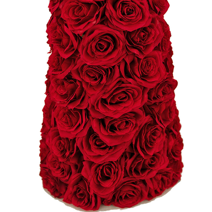 Valentine's Day Red Rosebud Cone Tree