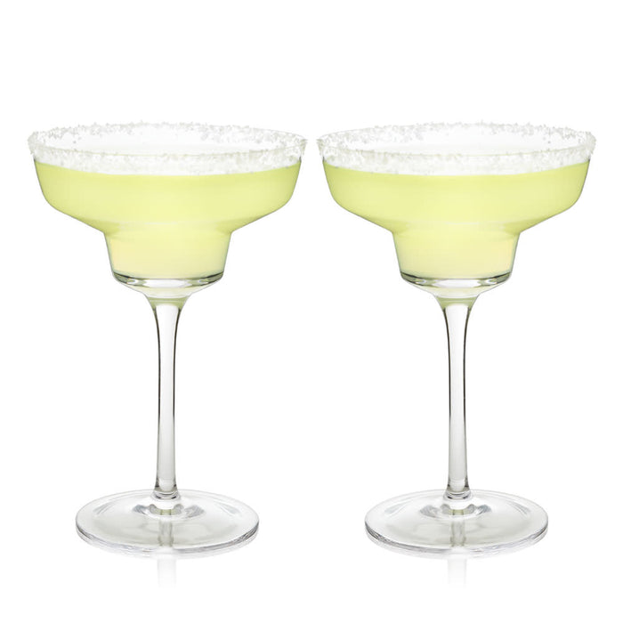 Raye Angled Crystal Margarita Glasses, Set of 2