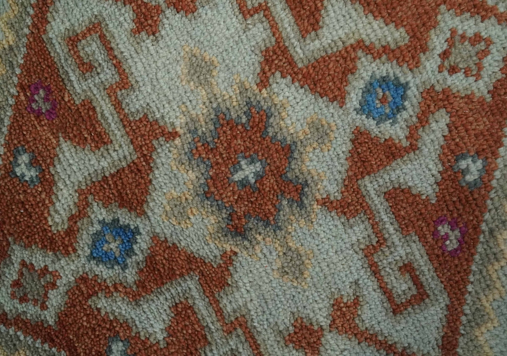 Vibrant Colorful Silver, Beige, Blue and Brown Traditional Heriz Multi Size wool Area Rug