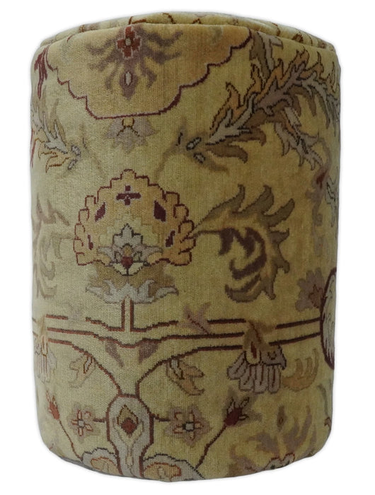 Vintage Persian Pouf, Footstool, Chair or Footrest made from fine woolen hand knotted Area Rug | TRD132