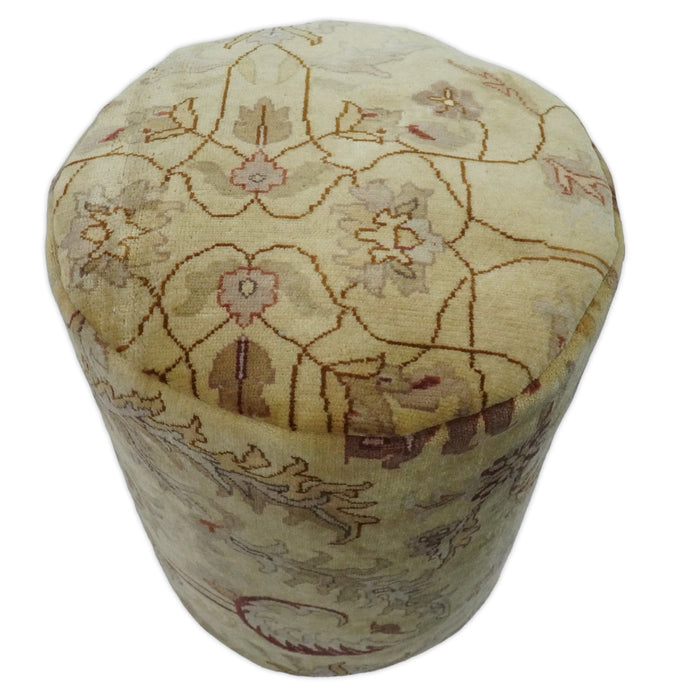 Vintage Persian Pouf, Footstool, Chair or Footrest made from fine woolen hand knotted Area Rug | TRD132