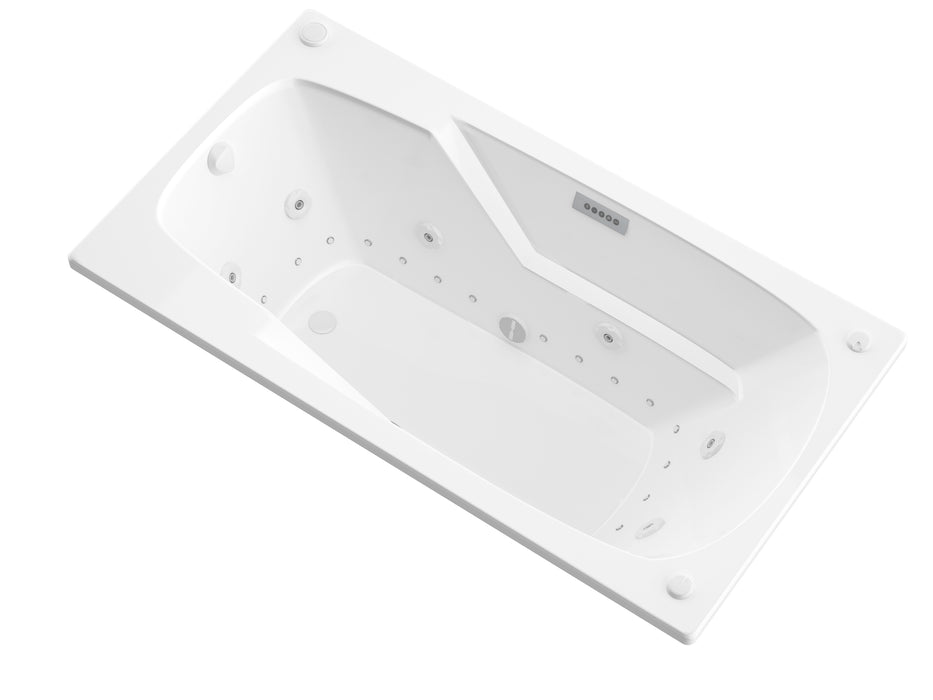 Atlantis Whirlpools Eros  Deluxe Series 41.75 x 71.25in. Air and Whirlpool Jetted Bathtub in White