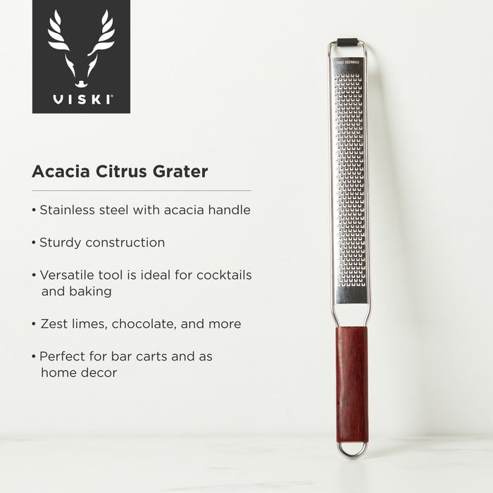 Professional Citrus Grater with Acacia Wood Handle