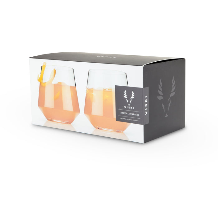 Raye Angled Crystal Cocktail Tumblers Set of 2