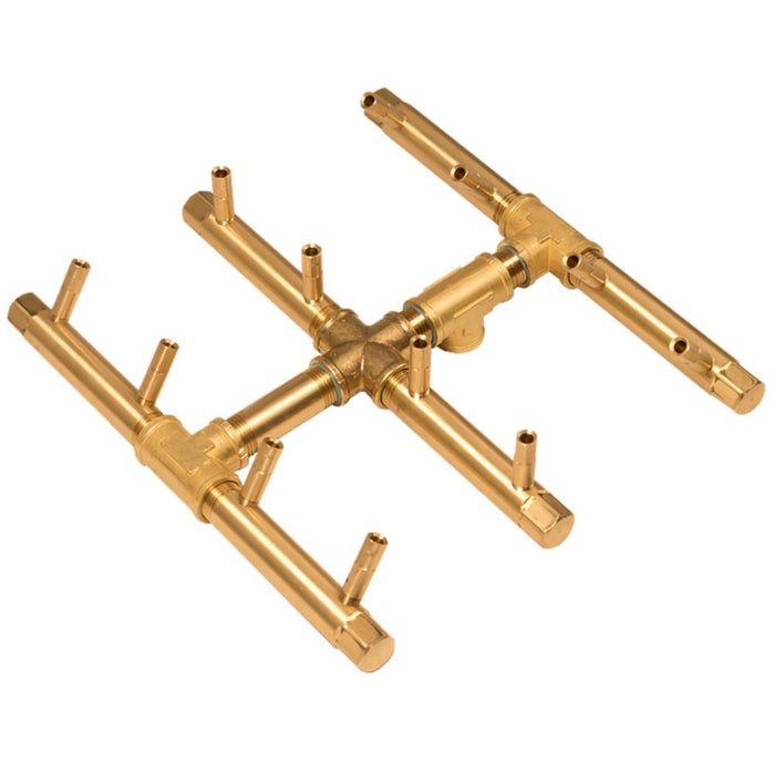 Warming Trends CFBST120 Square Tree-Style CROSSFIRE 10-Inch Brass Gas Burner