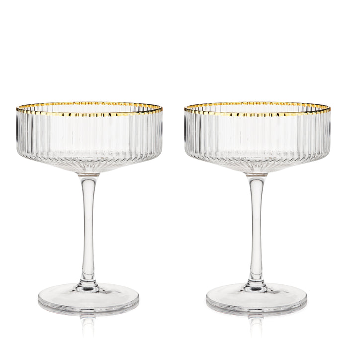 Meridian Crystal Coupe Glasses Set of 2