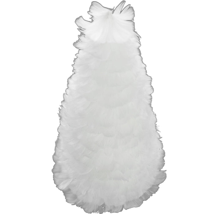 White Goose Feather Christmas Tree Cone