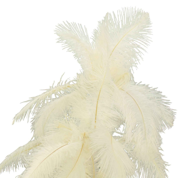 White Ostrich Feather Christmas Tree