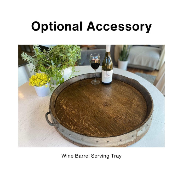 Wine Barrel Dude Coffee Table 46-Inch Wooden Gas Fire Pit Table