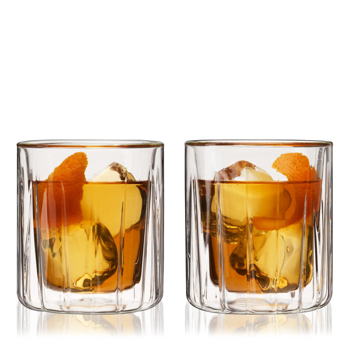 Double-Walled Rocks Glasses Set of 2