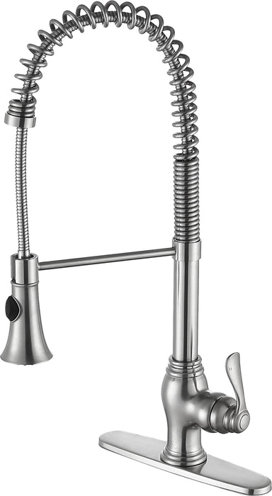 Bastion Single Handle Standard Kitchen Faucet in Brushed Nickel