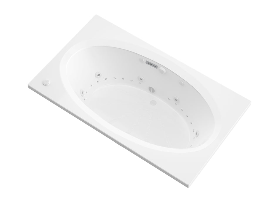 Atlantis Whirlpools Vogue  Deluxe Series 41.625 x 70.75in. Air and Whirlpool Jetted Bathtub in White