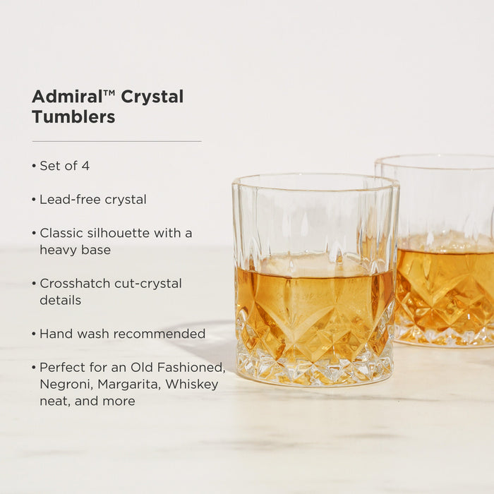 Admiral Crystal Tumblers Set of 4