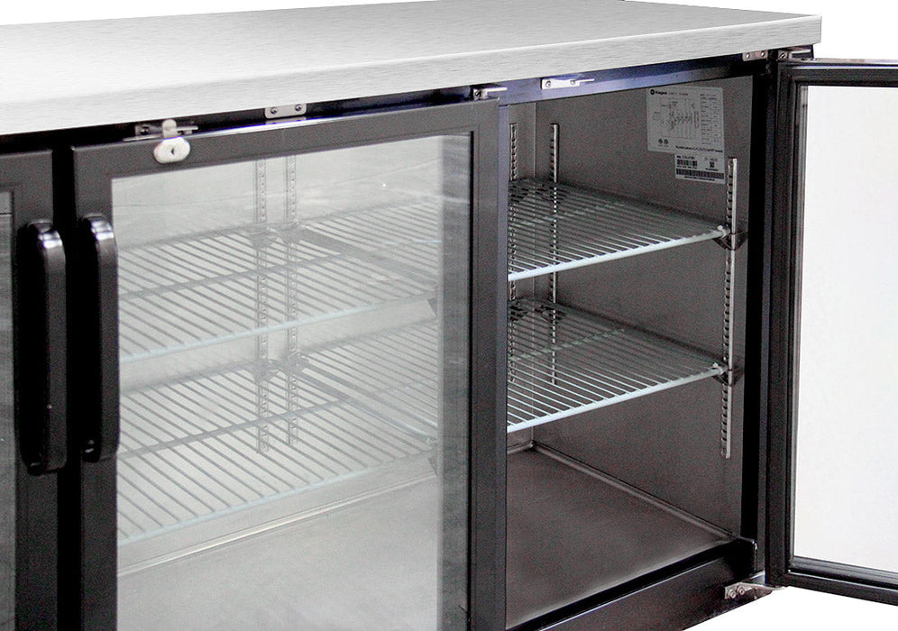 Commercial Back Bar Cooler with Three Glass Doors