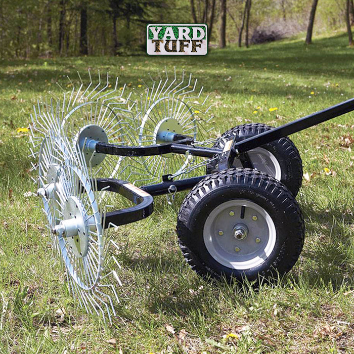 Yard Tuff Acreage Rake, Steel Tow Behind Dethatcher for Lawn & Garden, 48 Inch