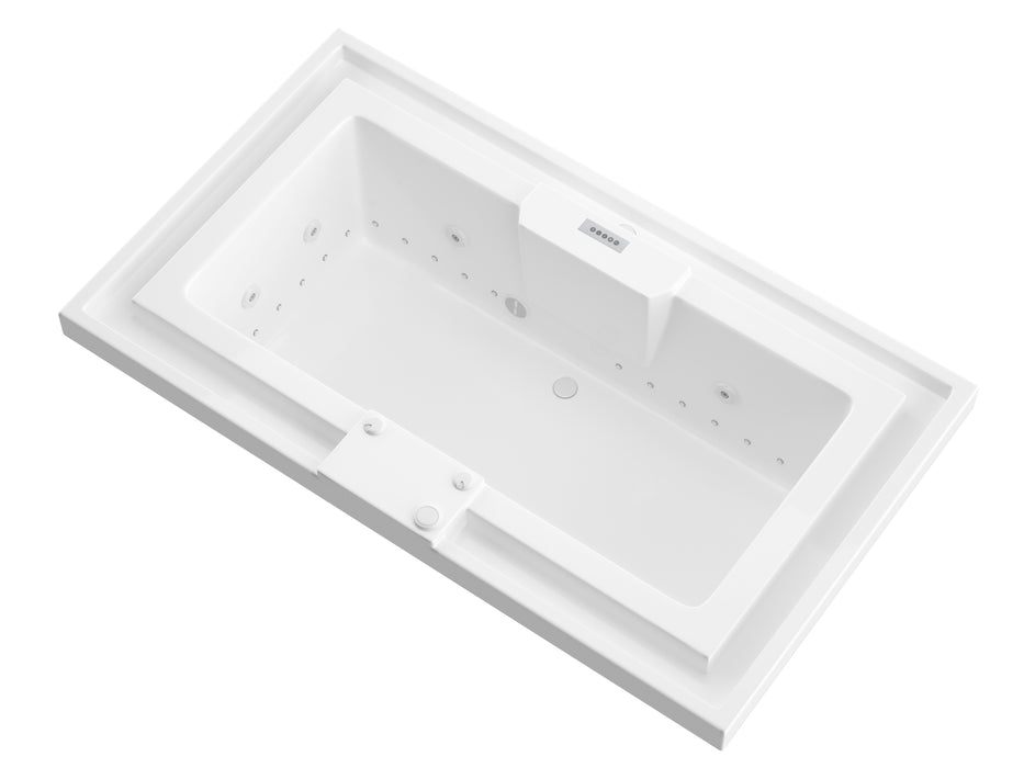 Atlantis Whirlpools Infinity  Deluxe Series 45.75 x 78.312in. Air and Whirlpool Jetted Bathtub in White