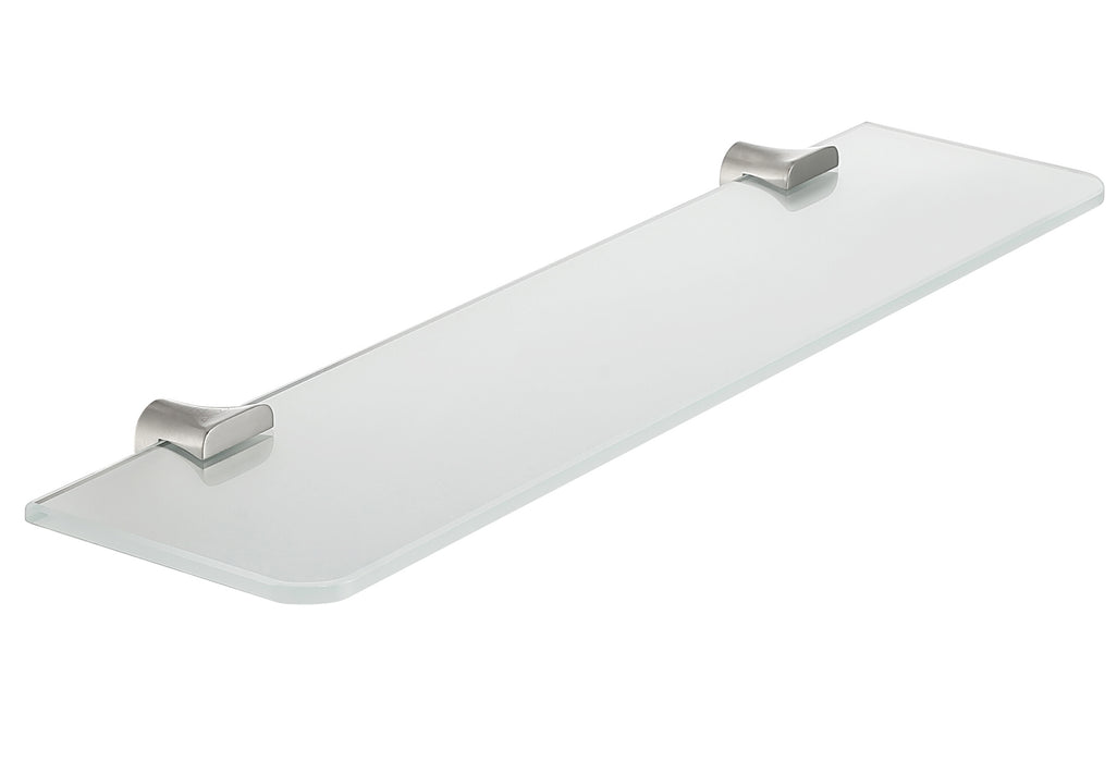 Essence Series Glass Shelf in Brushed Nickel