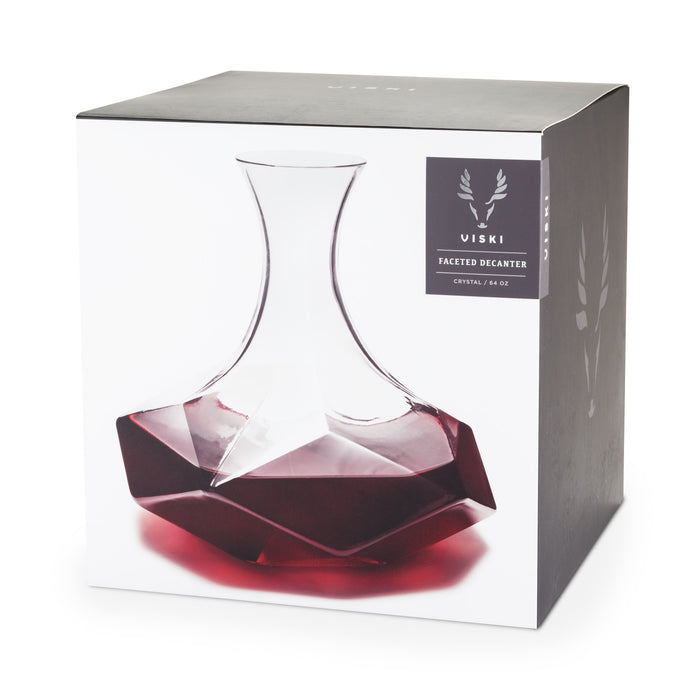 Seneca Faceted Crystal Wine Decanter