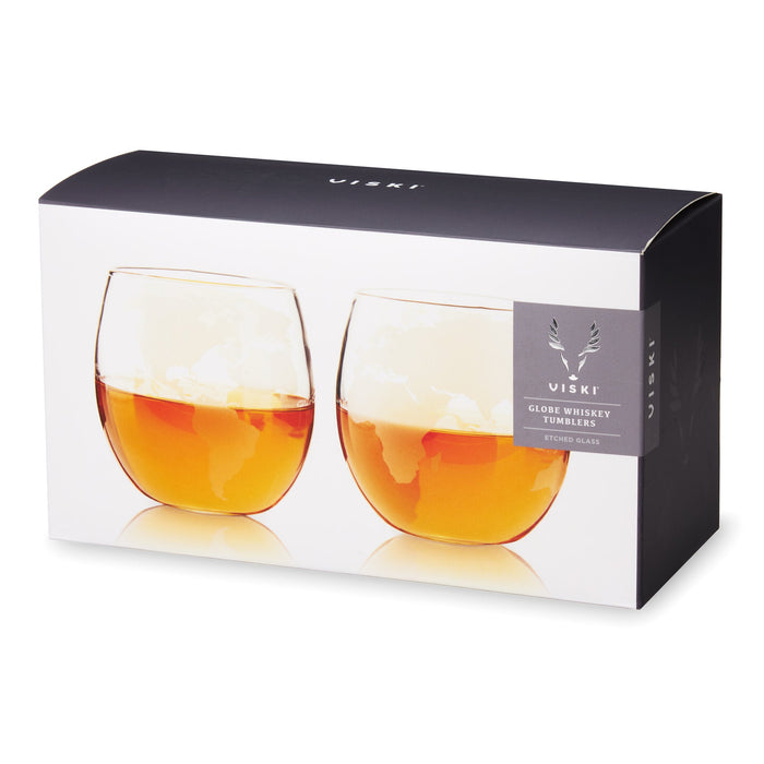 Globe Whiskey Tumblers Set of 2