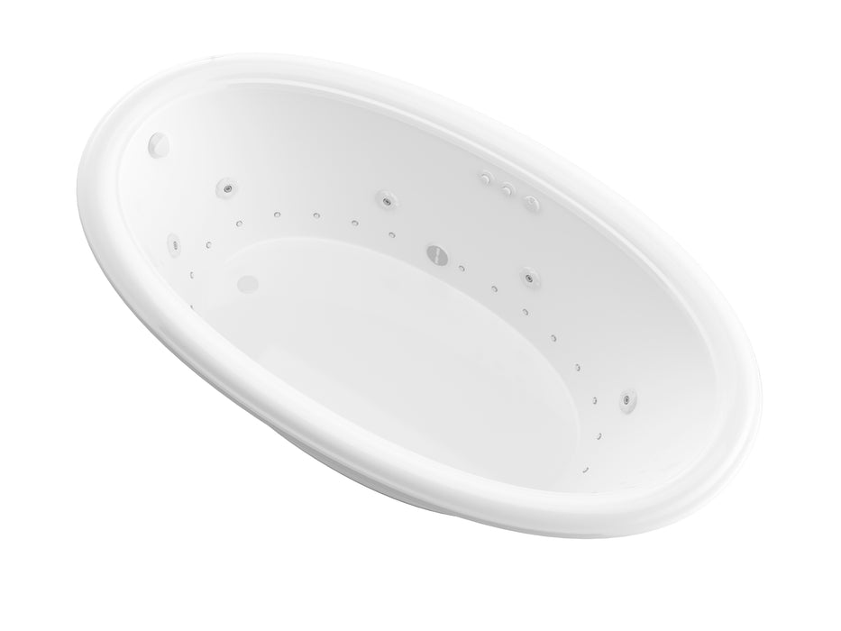 Atlantis Whirlpools Petite 42 x 70 Oval Air & Whirlpool Jetted Bathtub