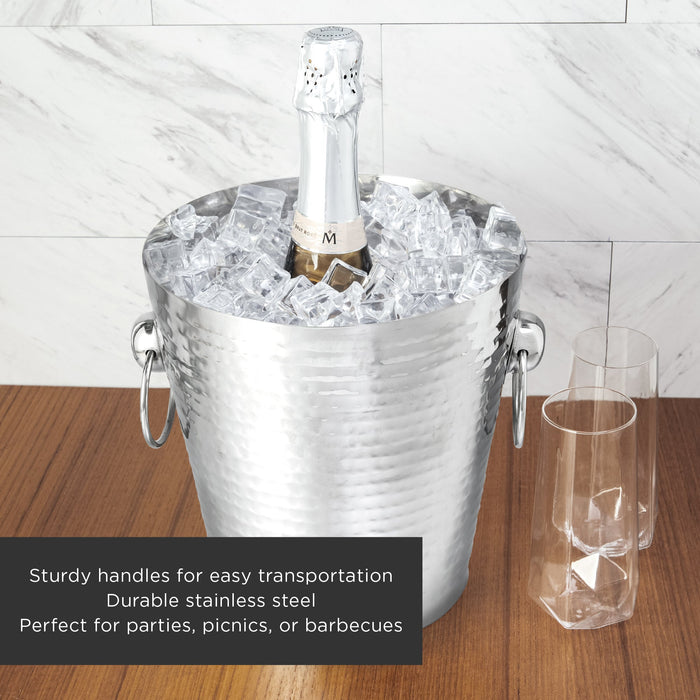 Irving Stainless Steel Hammered Ice Bucket