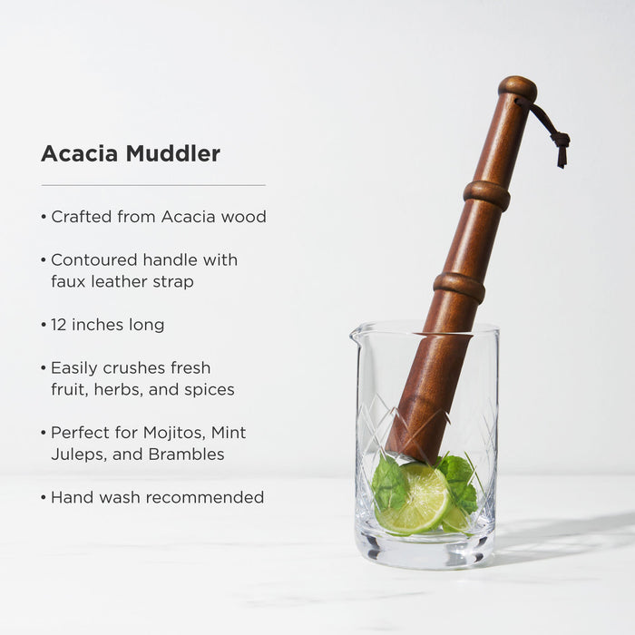 Professional 12" Acacia Wood Muddler